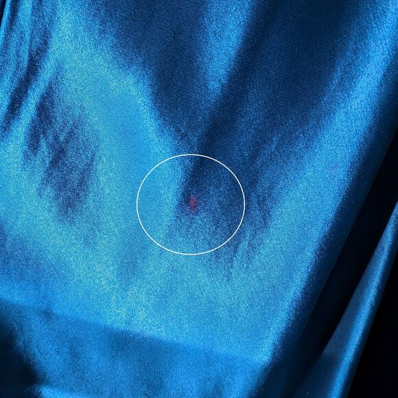 Vintage Y2K Zum Zum Blue Silky Evening Gown Maxi Prom Dress Sequins Size 4 - Picture 8 of 10